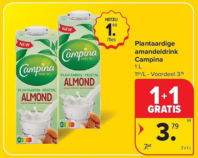 Plantaardige amandeldrink Campina