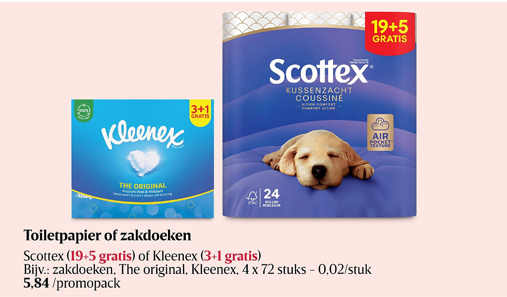 Toiletpapier of zakdoeken