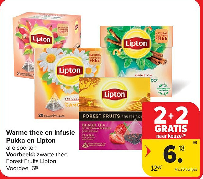 Warme thee en infusie Pukka en Lipton