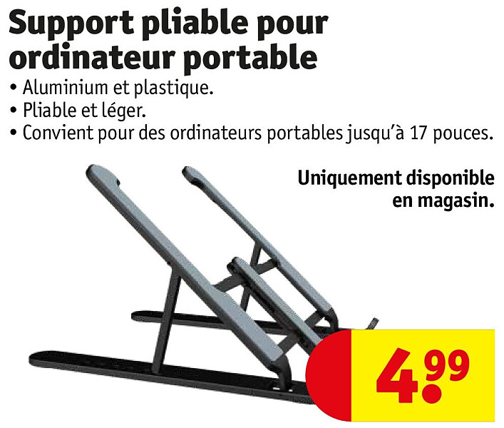 Support pliable pour ordinateur portable