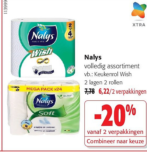 Nalys Keukenrol Wish 2 lagen 2 rollen