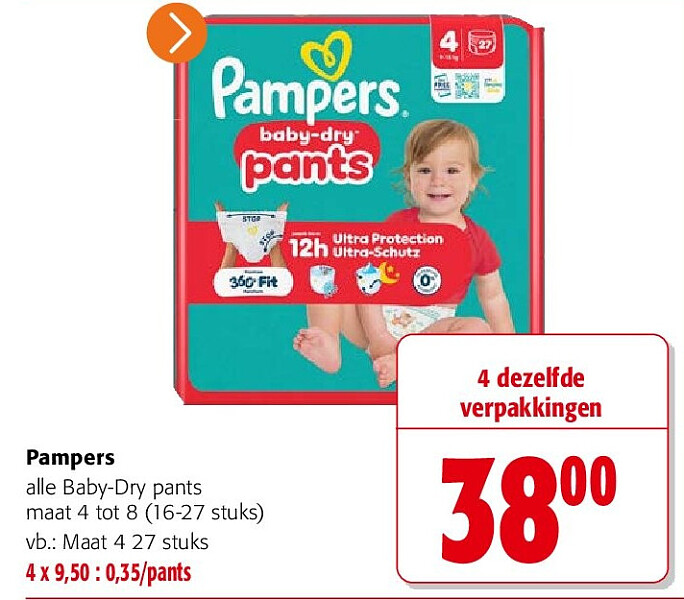 Pampers Maat 4 27 stuks