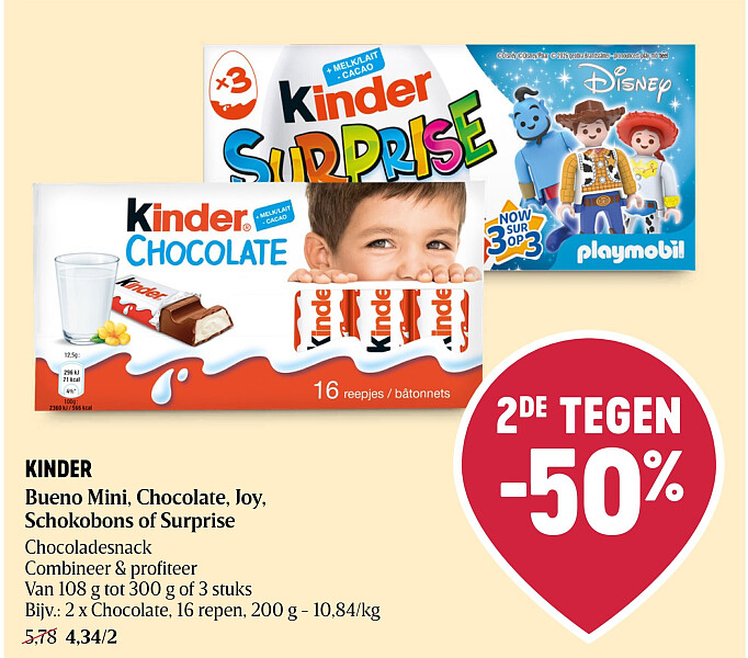 KINDER Bueno Mini, Chocolate, Joy, Schokobons of Surprise