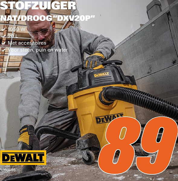 Stofzuiger nat/droog DXV20P