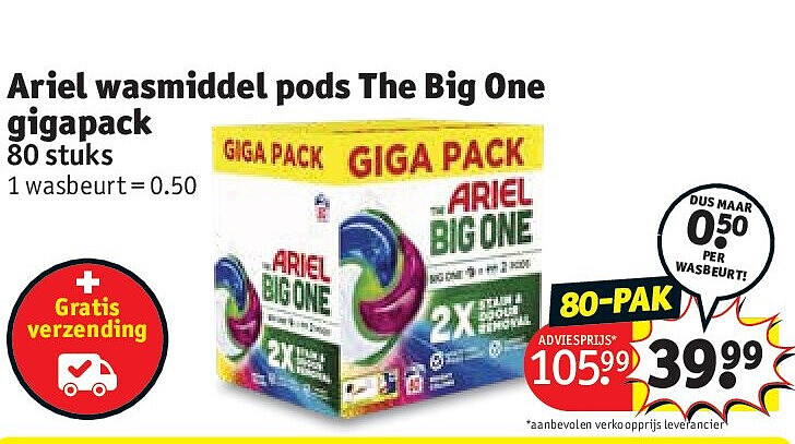 Ariel wasmiddel pods The Big One gigapack