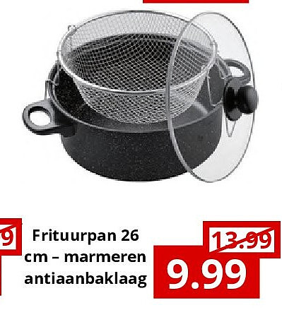 Frituurpan 26 cm – marmeren antiaanbaklaag