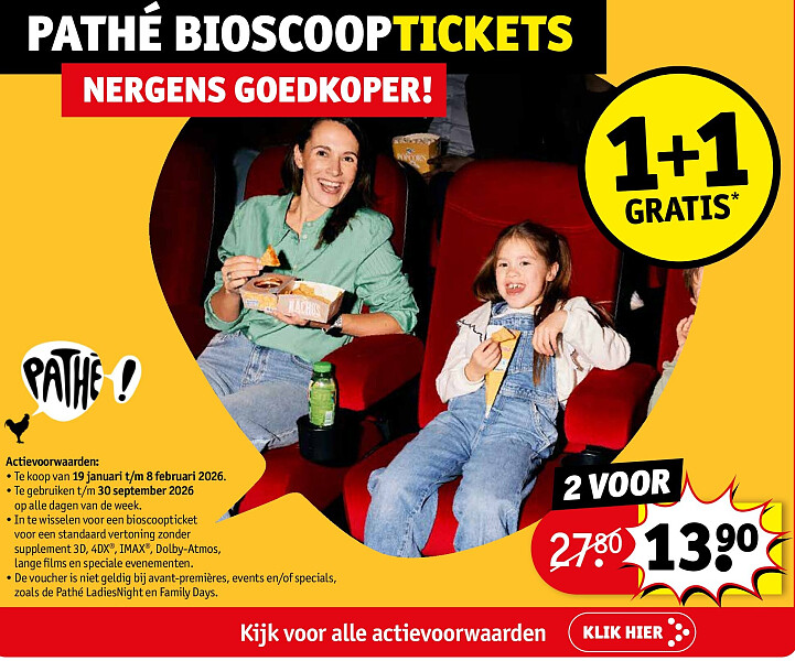 PATHÉ BIOSCOOPTICKETS