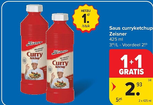 Saus curryketchup Zeisner