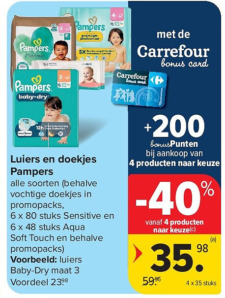 Luiers en doekjes Pampers