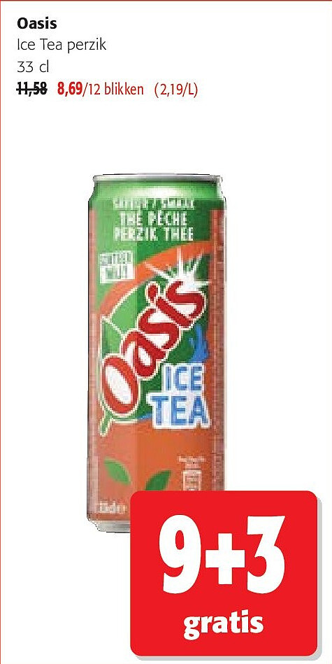 Oasis Ice Tea perzik 33 c
