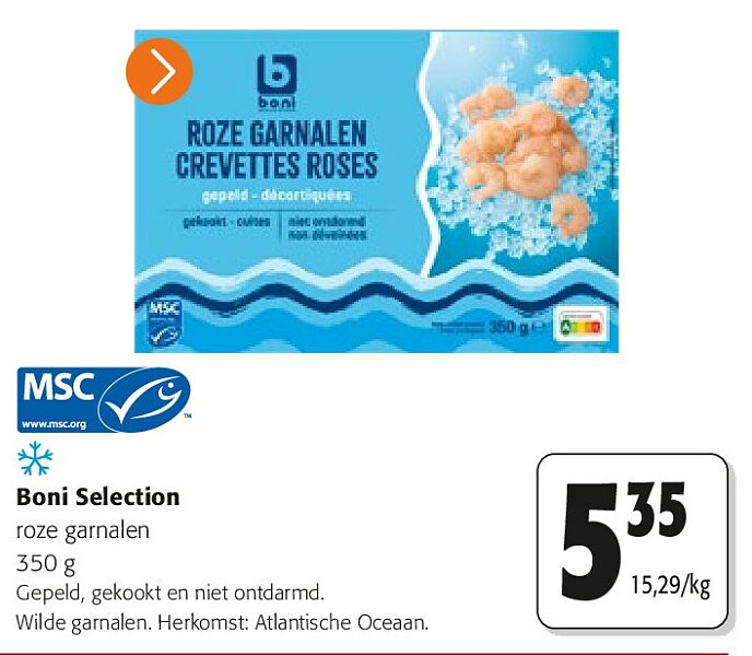 Boni Selection roze garnalen 350 g