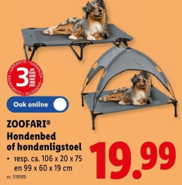 Hondenbed of hondenligstoel