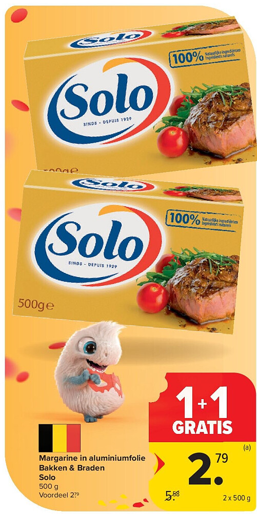 Margarine in aluminiumfolie Bakken & Braden Solo