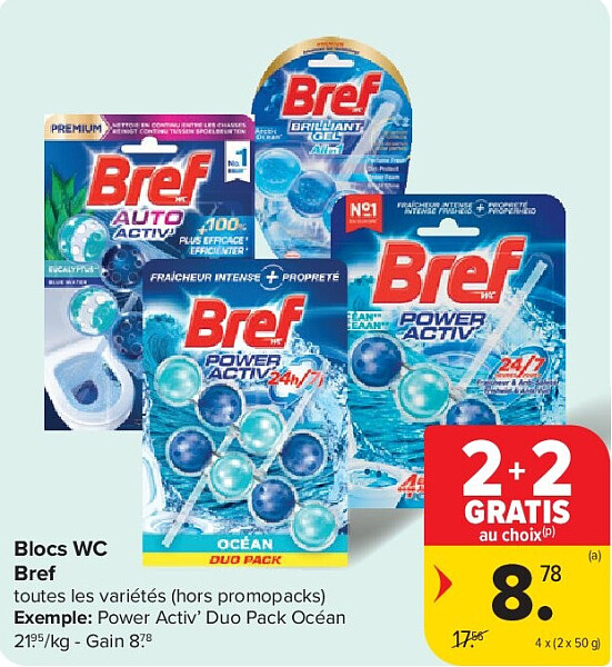 Blocs WC Bref 4 x (2 x 50 g)