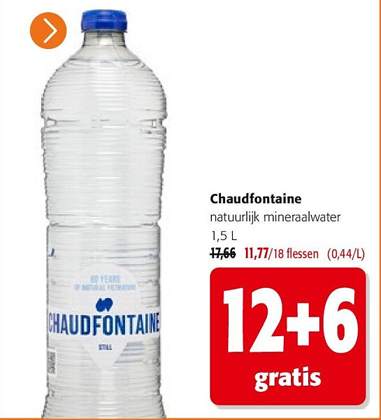 Chaudfontaine natuurlijk mineraalwater 1,5 L