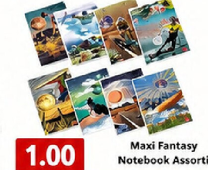 Maxi Fantasy Notebook Assorti