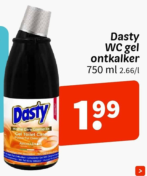 Dasty WC gel ontkalker