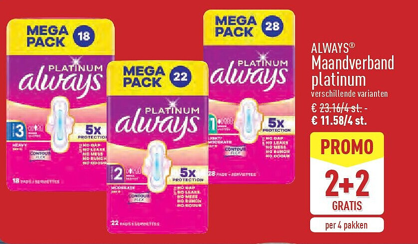 Maandverband platinum