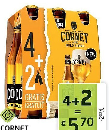 Cornet Oaked Gold Blond 6 x 33 cl