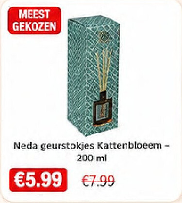 Neda geurstokjes Kattenbloeem - 200 ml
