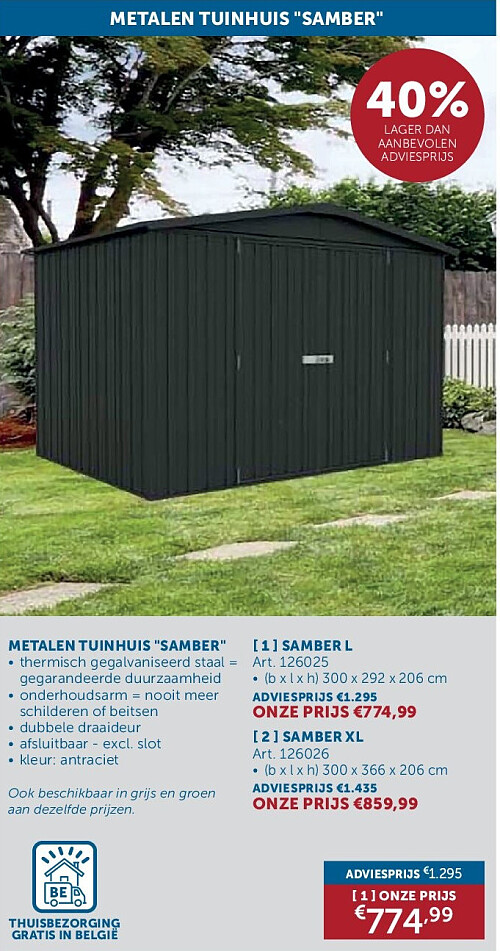 METALEN TUINHUIS "SAMBER"