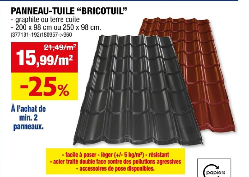 PANNEAU-TUILE "BRICOTUIL"