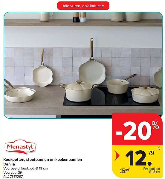 Kookpotten, stoofpannen en koekenpannen Dahlia