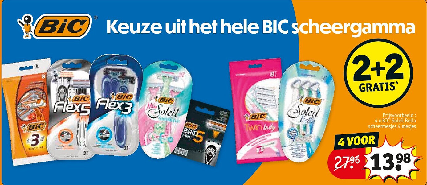 4 x BIC® Soleil Bella scheermesjes 4 mesjes