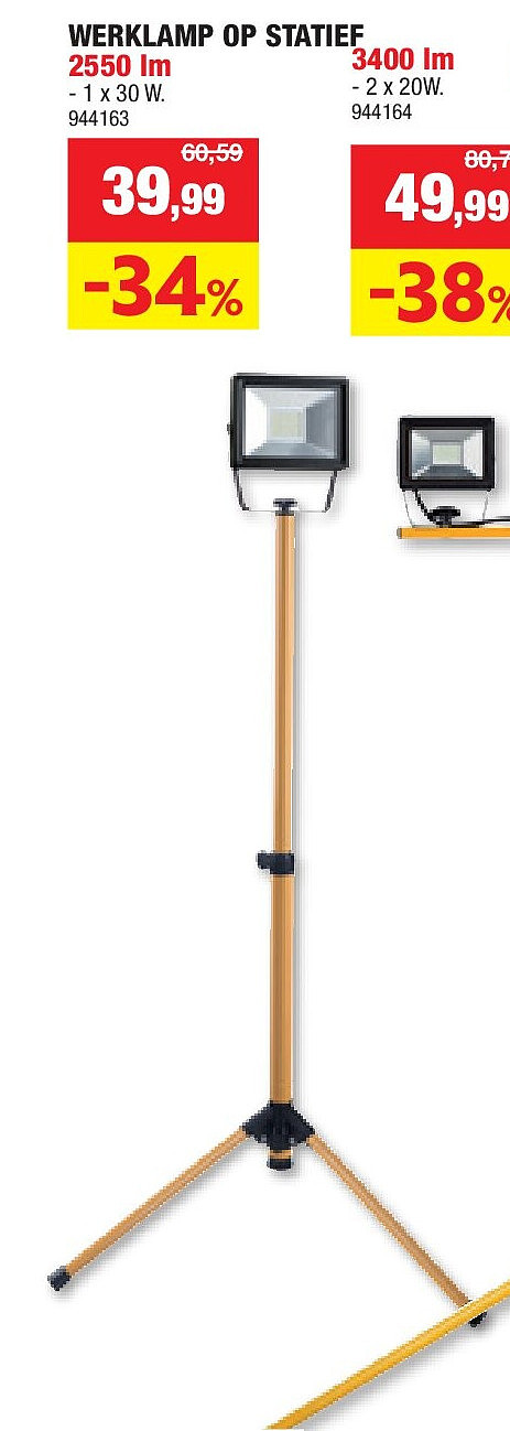 WERKLAMP OP STATIEF 2550 lm