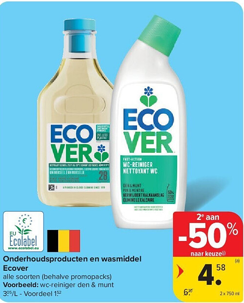 Onderhoudsproducten en wasmiddel (a) Ecover