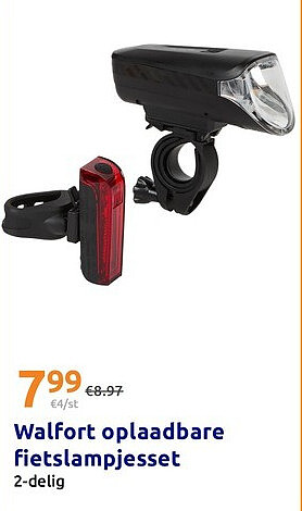 Walfort oplaadbarе fietslampjesset