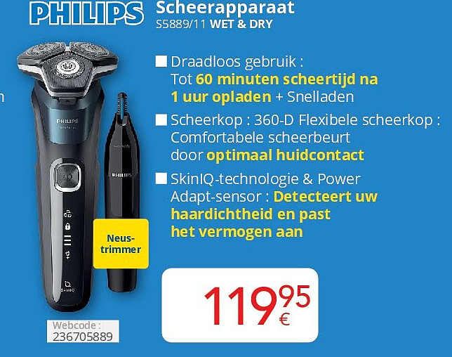 Philips Scheerapparaat S5889/11 WET & DRY