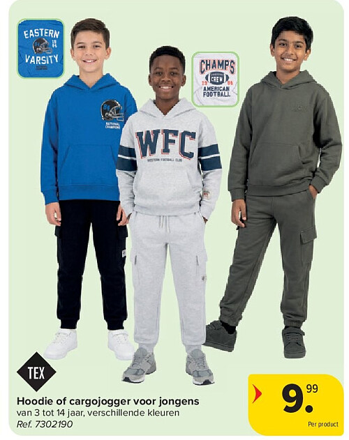 Hoodie of cargojogger voor jongens