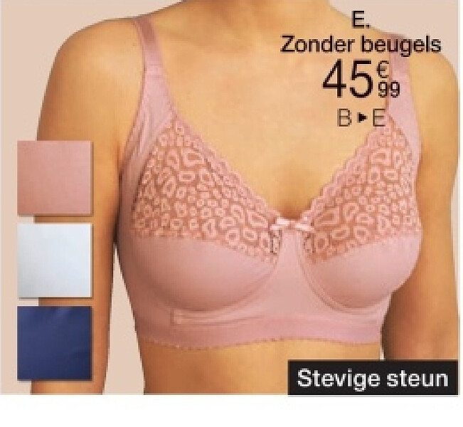 Beha zonder beugels, stevige steun
