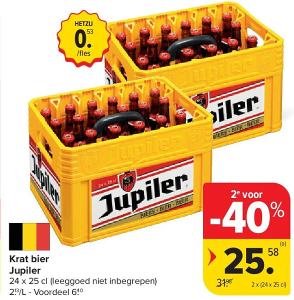 Krat bier Jupiler