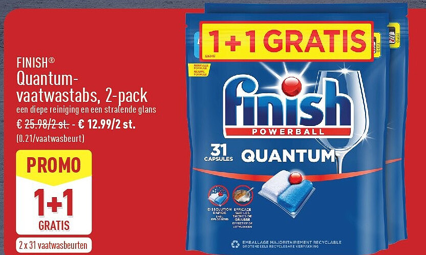 Quantumvaatwastabs, 2-pack