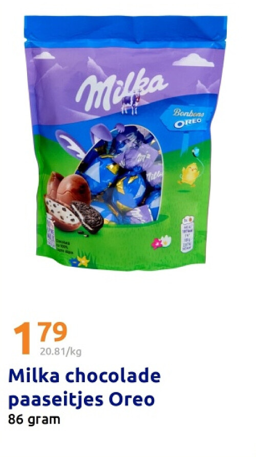 Milka chocolade paaseitjes Oreo