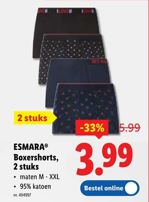 Boxershorts, 2 stuks