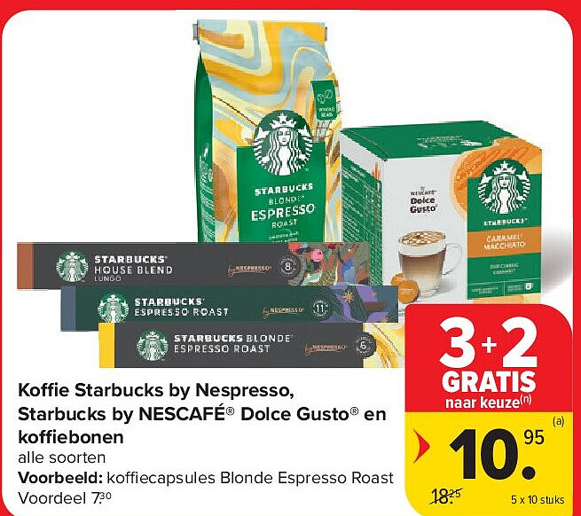 Koffie Starbucks by Nespresso, Starbucks by NESCAFÉ® Dolce Gusto® en koffiebonen