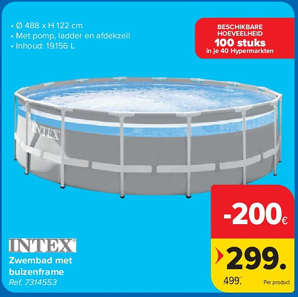 Zwembad met buizenframe