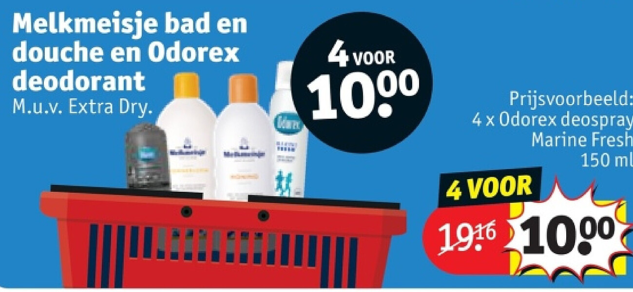 Melkmeisje bad en douche en Odorex deodorant
