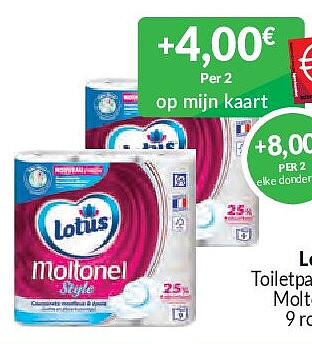 Lotus Moltonel Toiletpapier 9 rollen