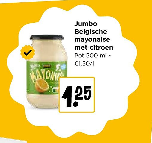 Jumbo Belgische mayonaise met citroen