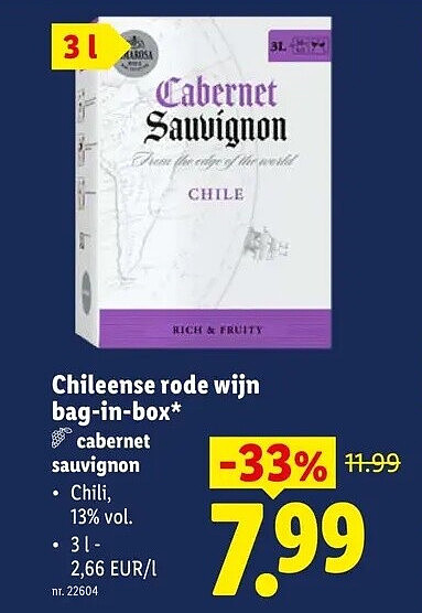 Chileense rode wijn bag-in-box