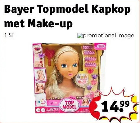 Bayer Topmodel Kapkop met Make-up