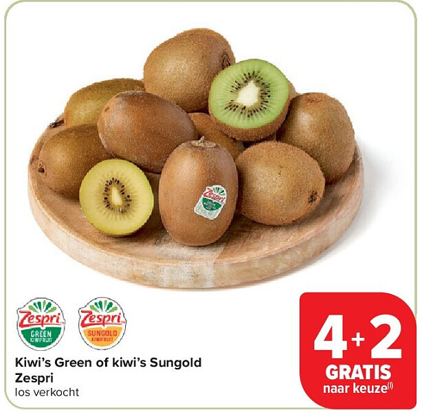 Kiwi’s Green of kiwi’s Sungold Zespri
