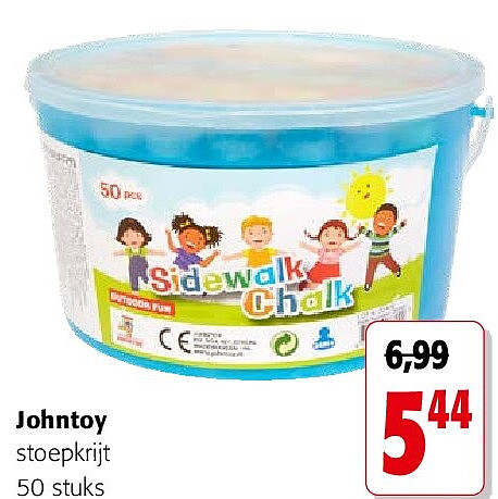Johntoy stoepkrijt 50 stuks