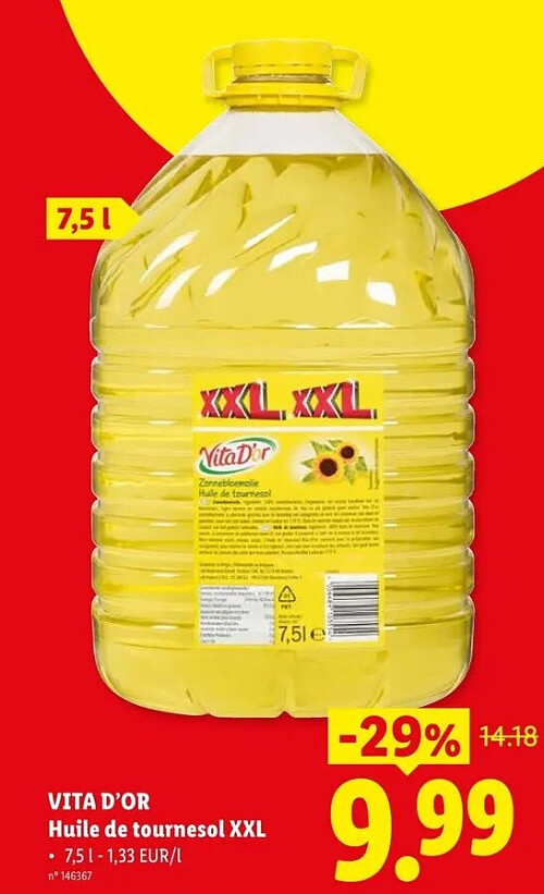 VITA D'OR Huile de tournesol XXL