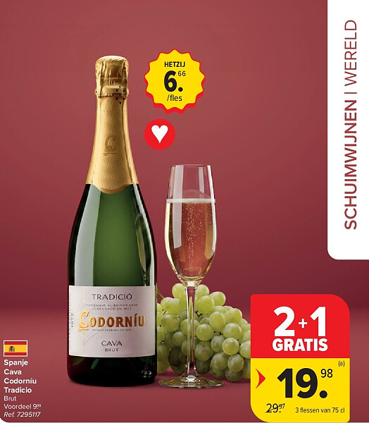 Spanje Cava Codorníu Tradicio