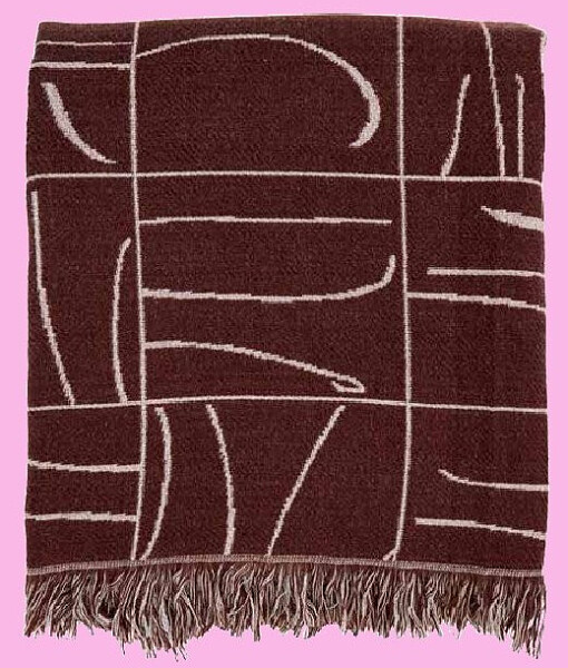 Plaid Millau Bordeaux 130x170 cm